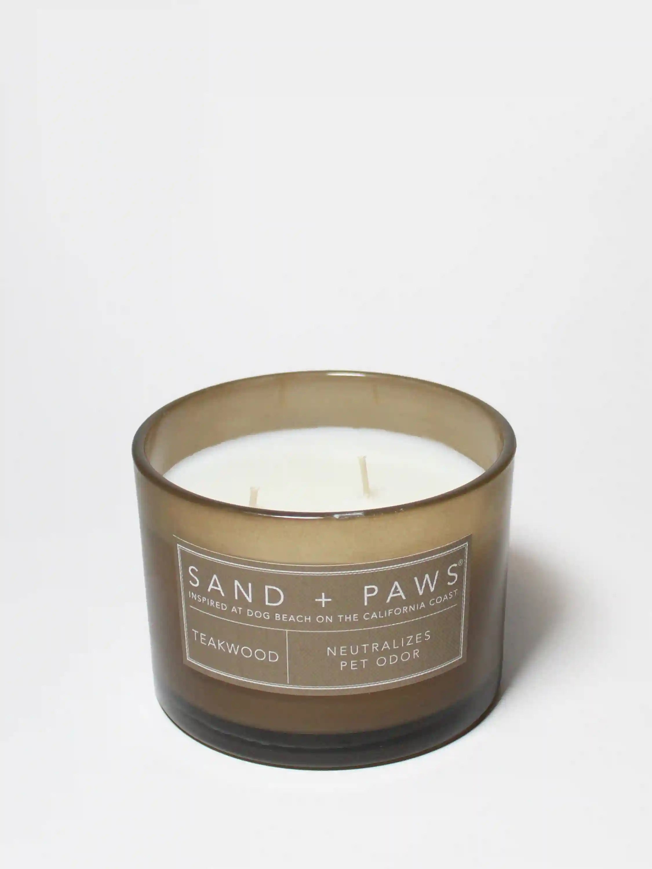 Sand + Paws Teakwood 12 oz scented candle