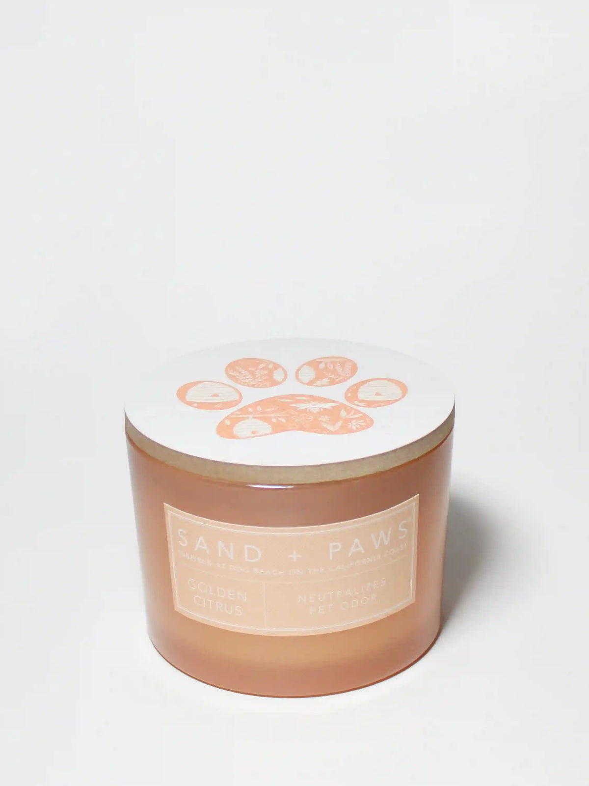 Sand + Paws Golden Citrus 12 oz scented candle