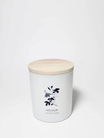 White Flowers Natural Home 11.5 oz scented candle