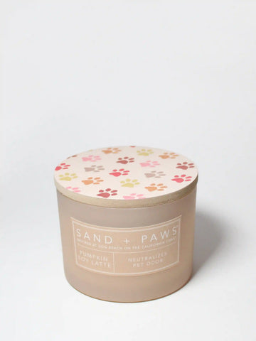 Sand + Paws Pumpkin Soy Latte 12 oz scented candle