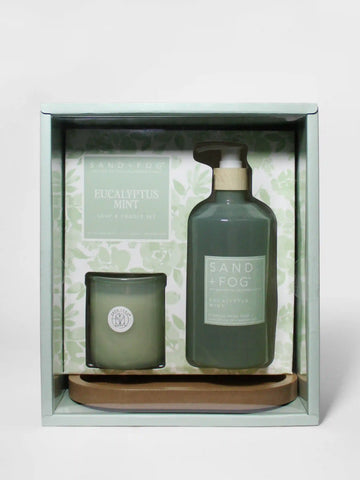 Eucalyptus Mint Hand Soap & Candle Set
