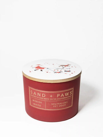 Sand + Paws Winter White 12 oz scented candle