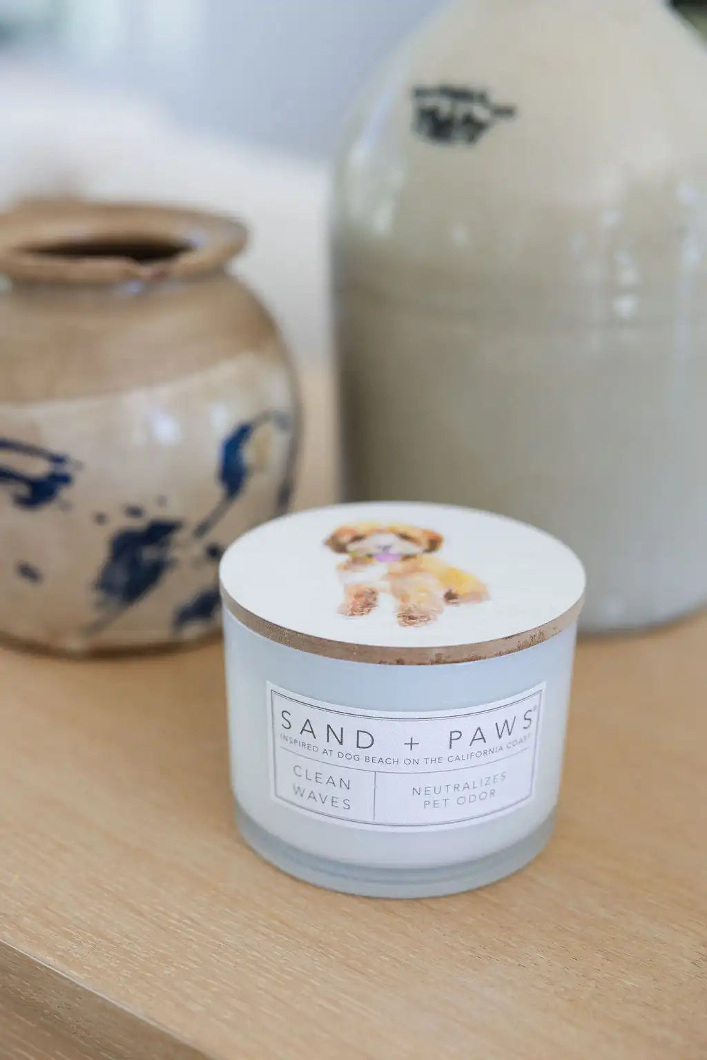 Sand + Paws Clean Waves 12 oz scented candle