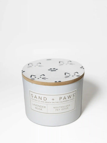 Sand + Paws Lavender Musk 12 oz scented candle