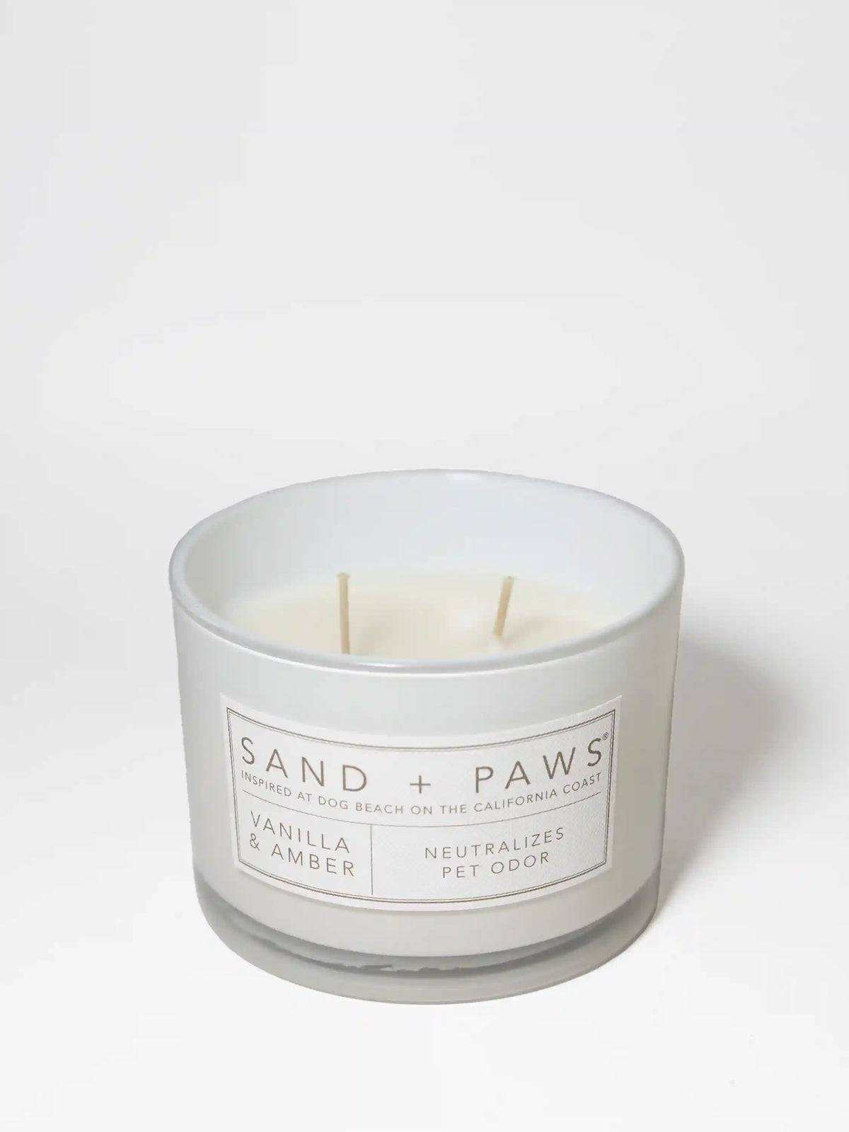 Sand + Paws Vanilla & Amber 12 oz scented candle