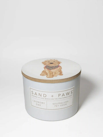 Sand + Paws Laundry Day 12 oz scented candle