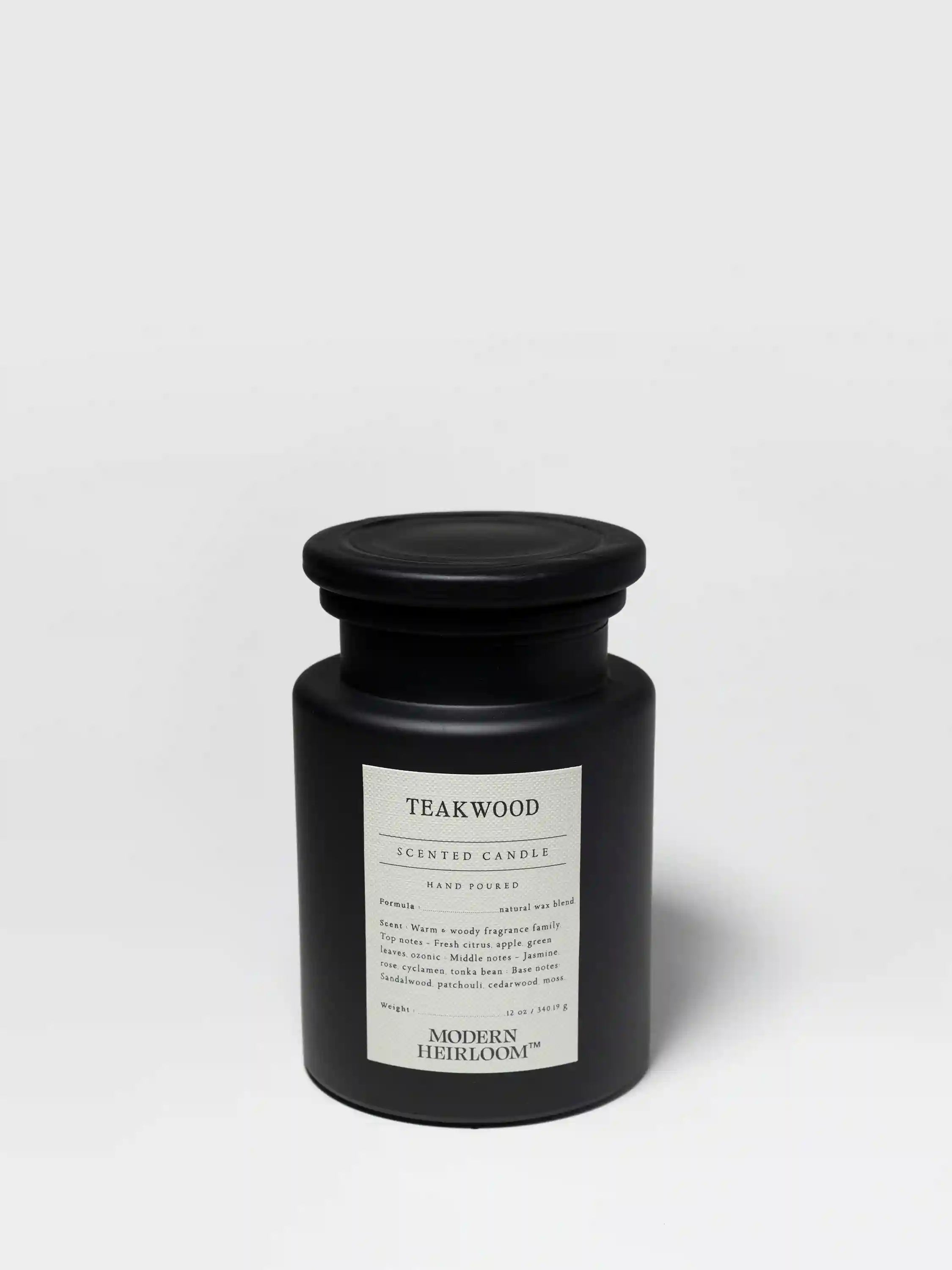Teakwood 12 oz scented candle