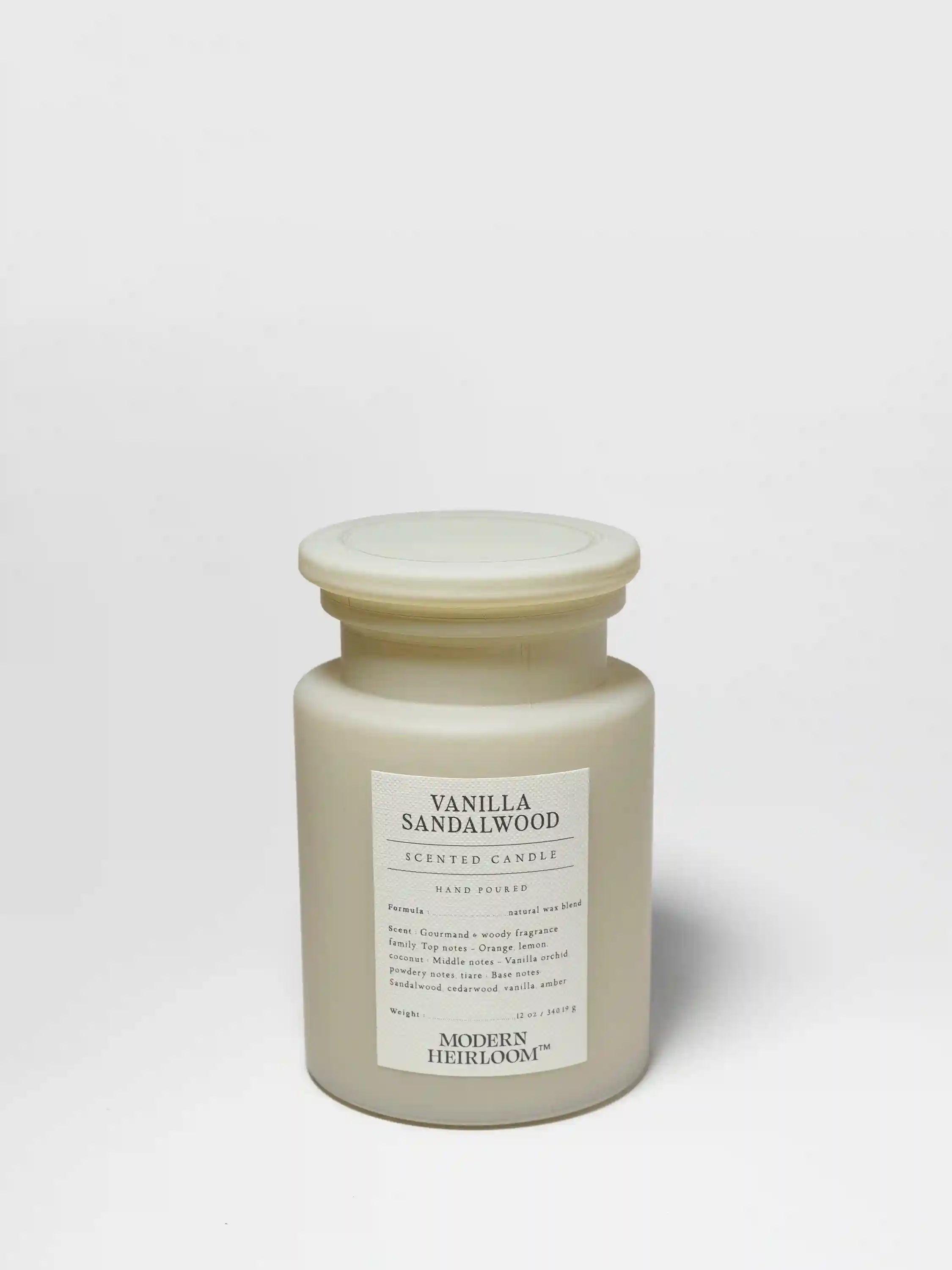 Vanilla Sandalwood 12 oz scented candle