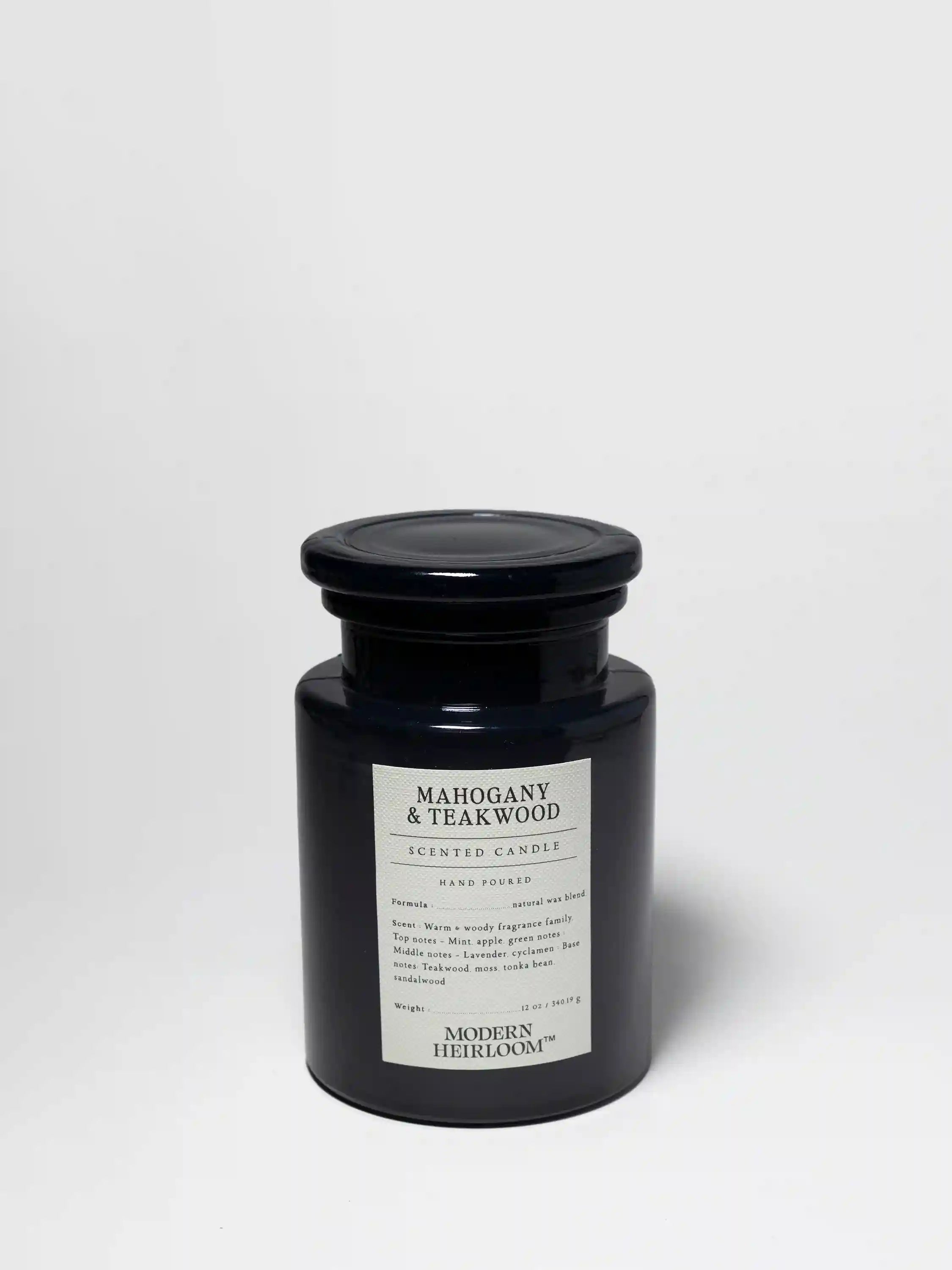 Mahogany & Teakwood 12 oz scented candle