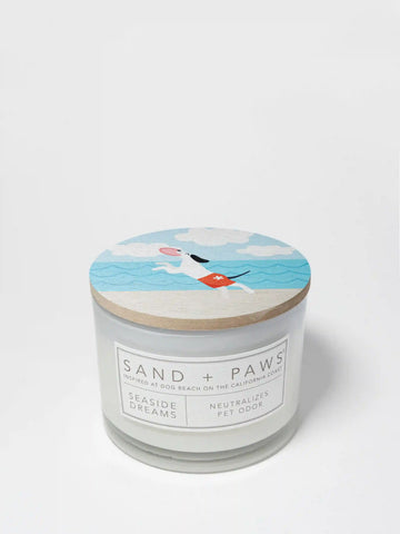 Sand + Paws Seaside Dreams 12 oz scented candle