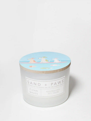 Sand + Paws Clean Waves 12 oz scented candle