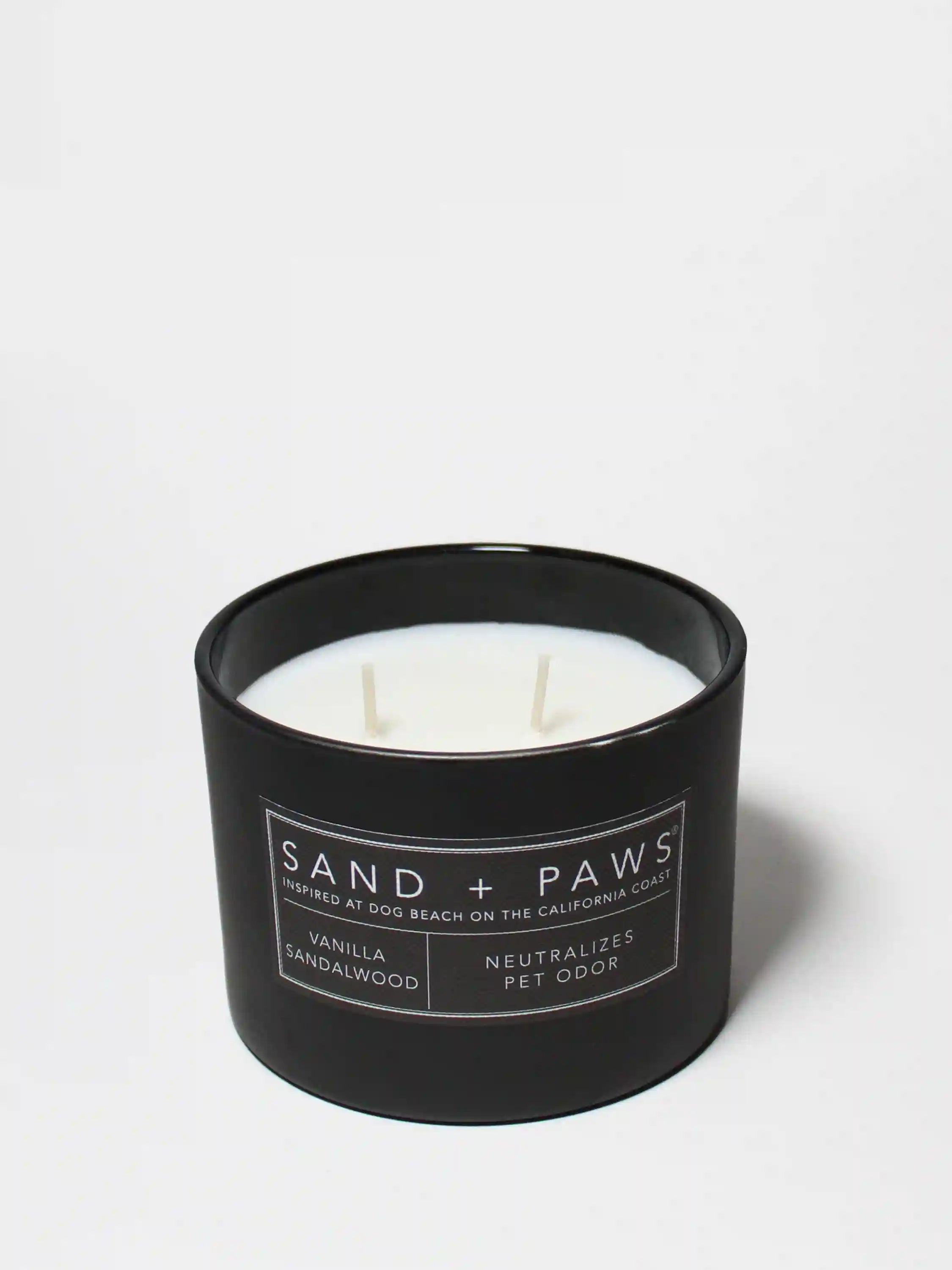 Sand + Paws Vanilla Sandalwood 12 oz scented candle