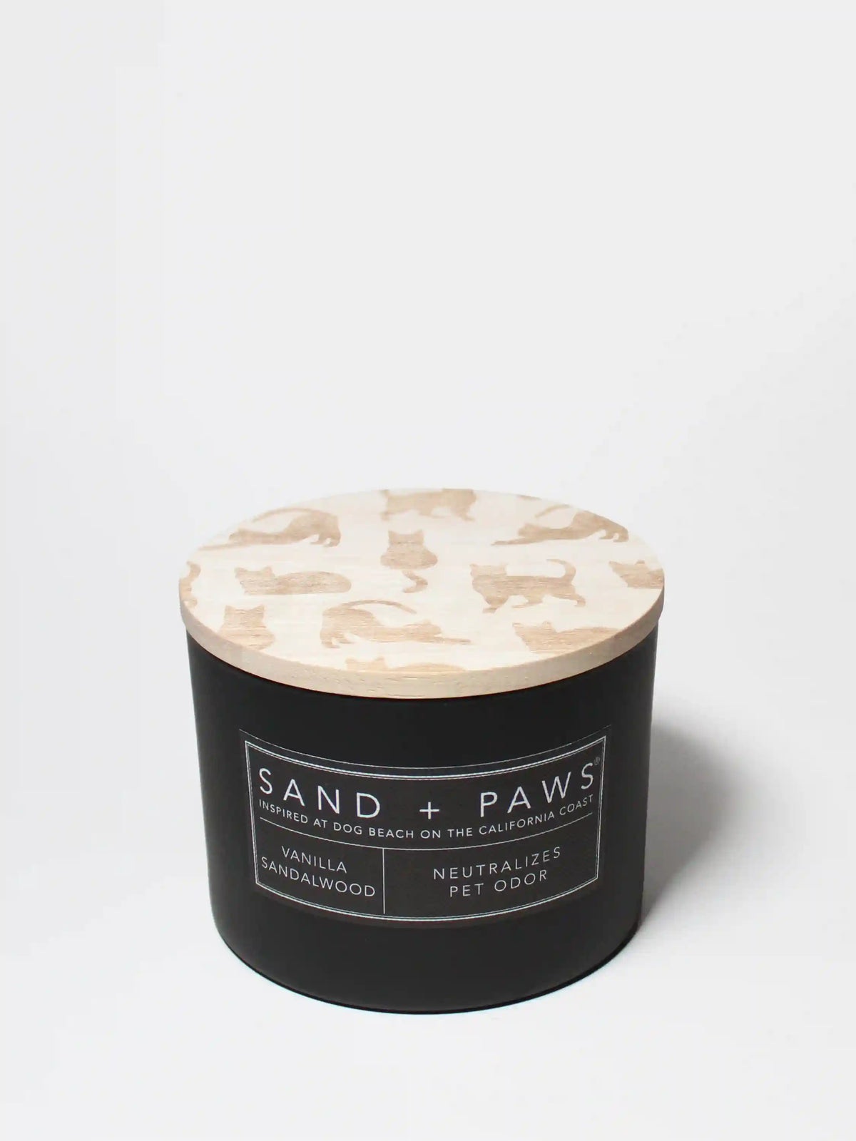Sand + Paws Vanilla Sandalwood 12 oz scented candle